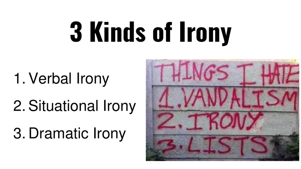 verbal and situational irony