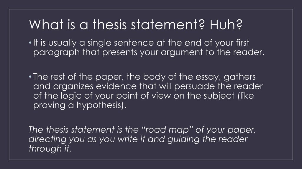 what is a thesis statement snhu