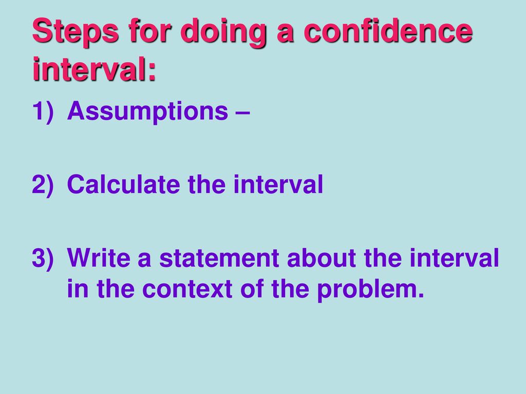 Confidence Intervals with Means - ppt download