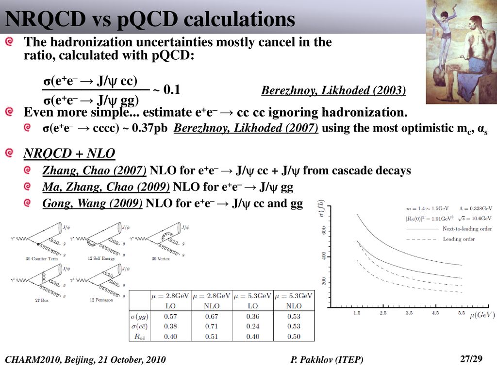 NRQCD vs pQCD calculations