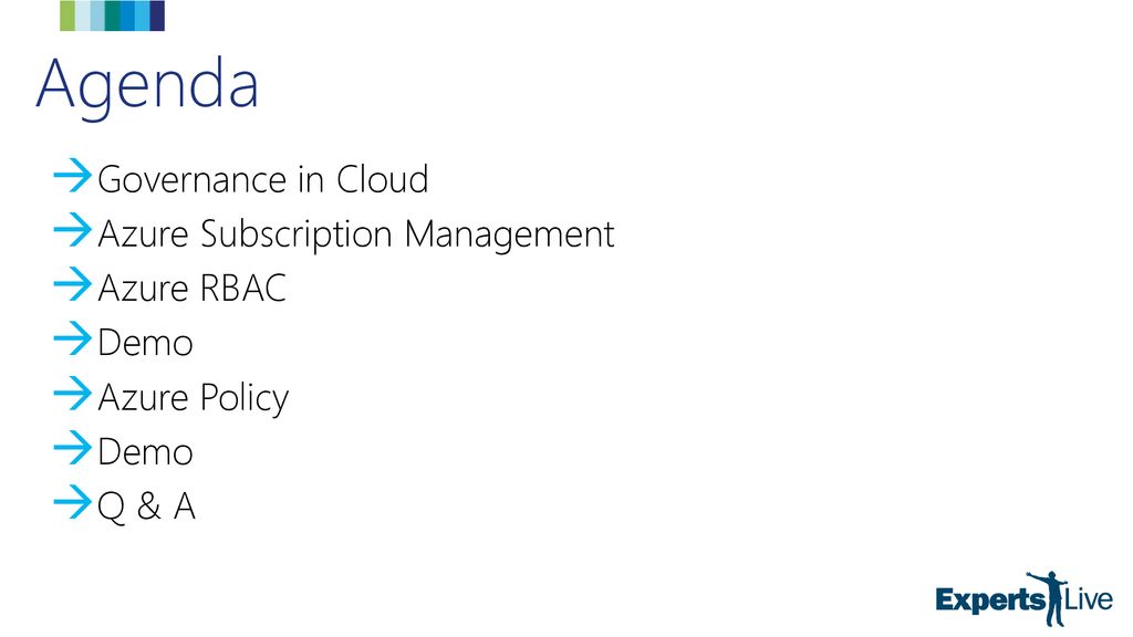 Agenda Governance in Cloud Azure Subscription Management Azure RBAC