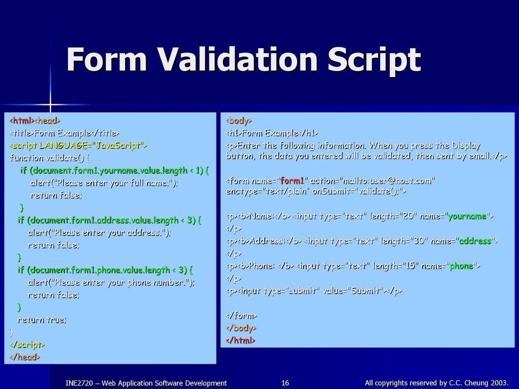 INE2720 Web Application Software Development Essential Materials - ppt ...