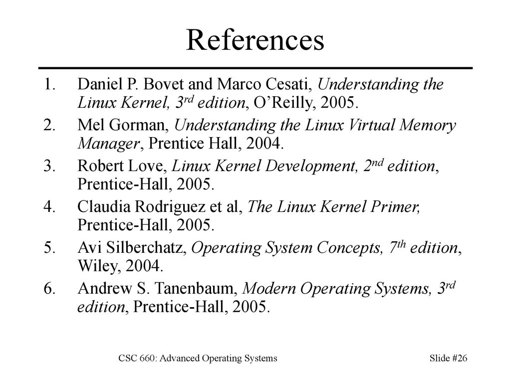 Csc 660 advanced operating systems ppt download
