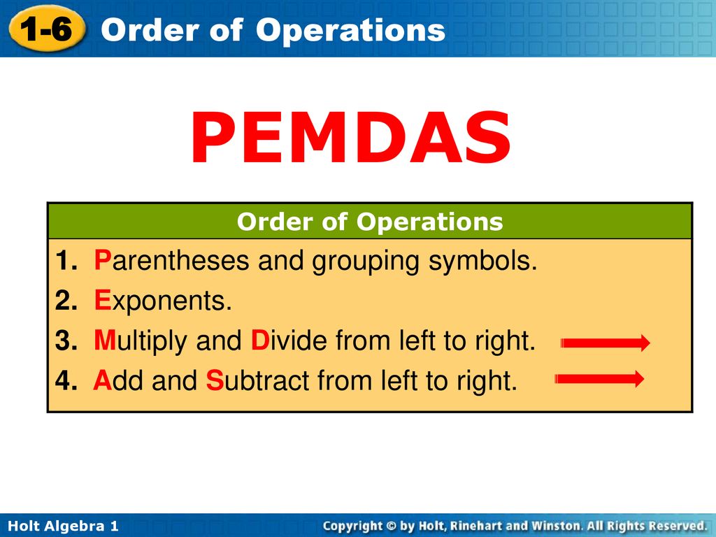 Purpose Students will be able to use the order of operations to ...