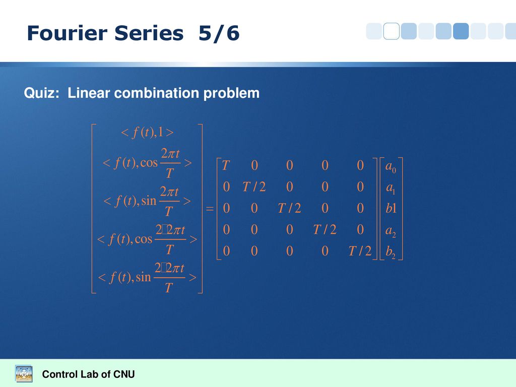Fourier Series 5/6 Quiz: Linear combination problem