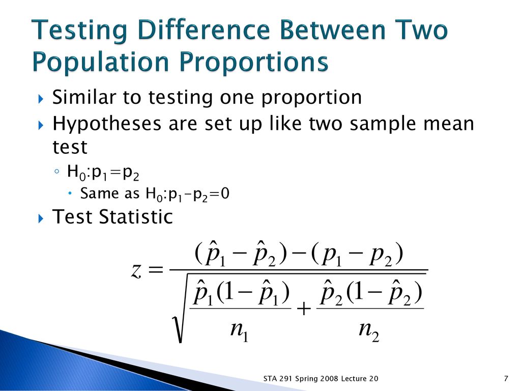 Testing Difference Between Two Population Proportions