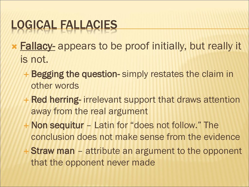 The Formal Argument. ppt download
