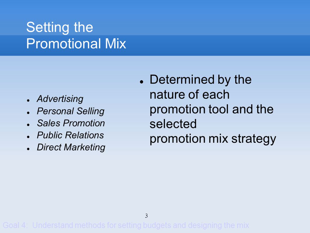 Setting the Promotional Mix