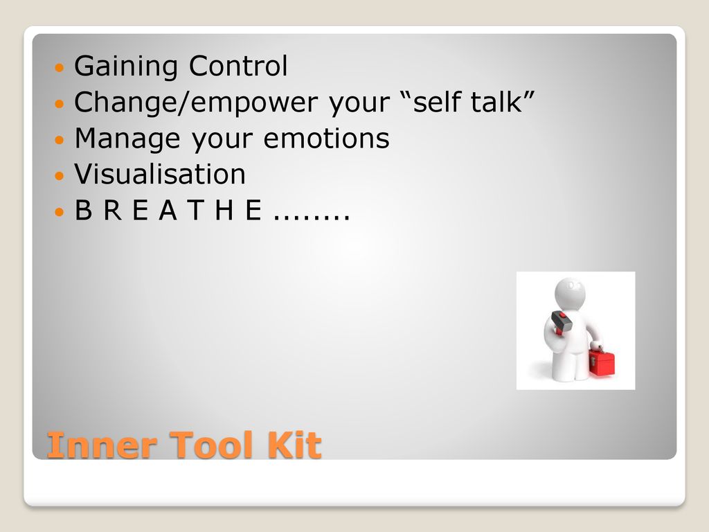 Inner Tool Kit Gaining Control Change/empower your self talk