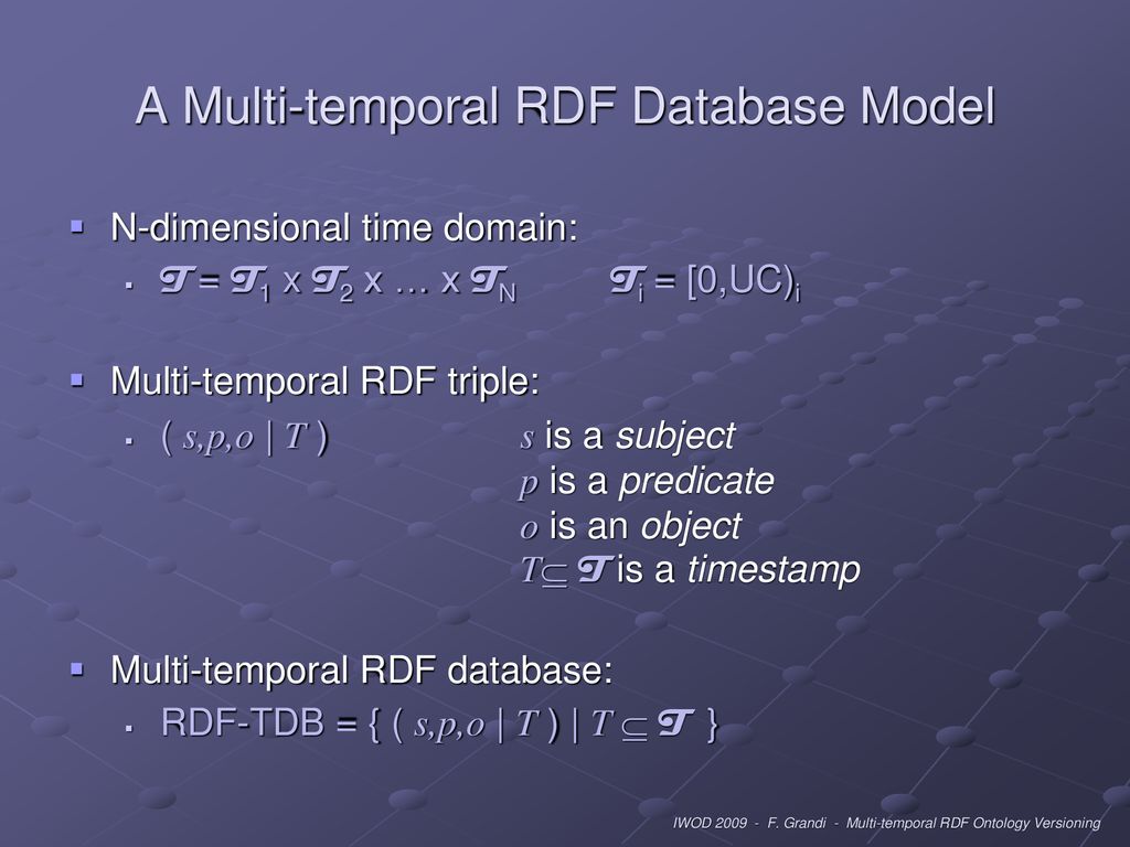 A Multi-temporal RDF Database Model