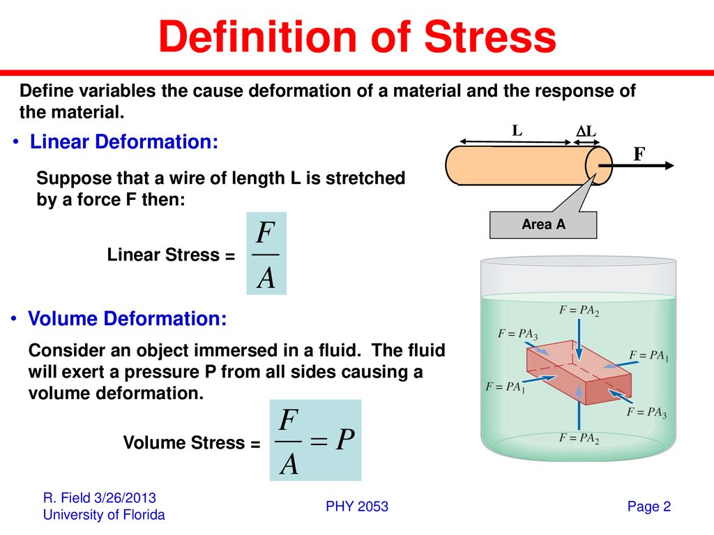 Definition of Strain System Response – Linear Deformation: - ppt download