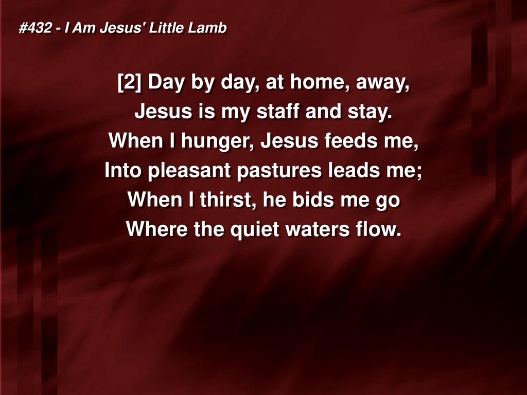 I Am Jesus Little Lamb Hymn 432 Weil Ich Jesu Schaflein Bin