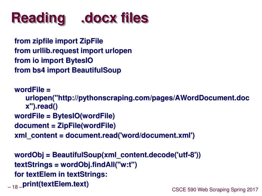 Web scraping lecture 11 document encoding ppt download