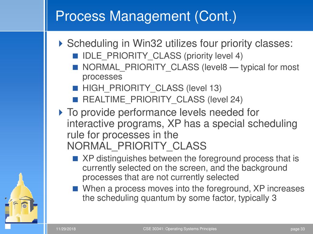 Process Management (Cont.)