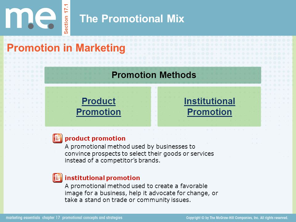 Institutional Promotion
