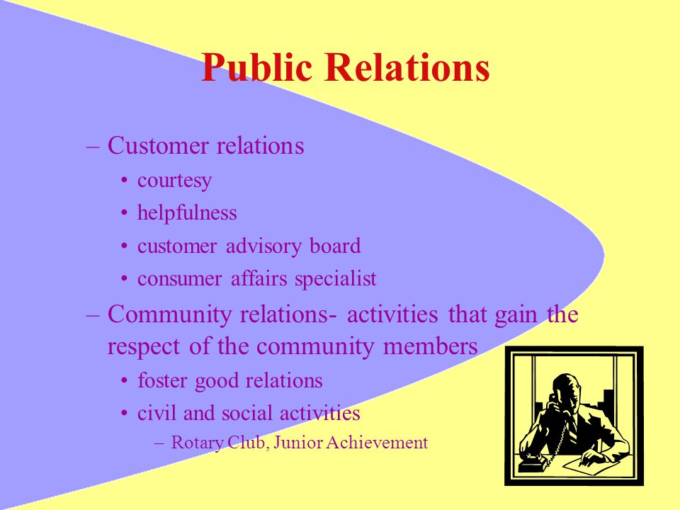 Public Relations Customer relations