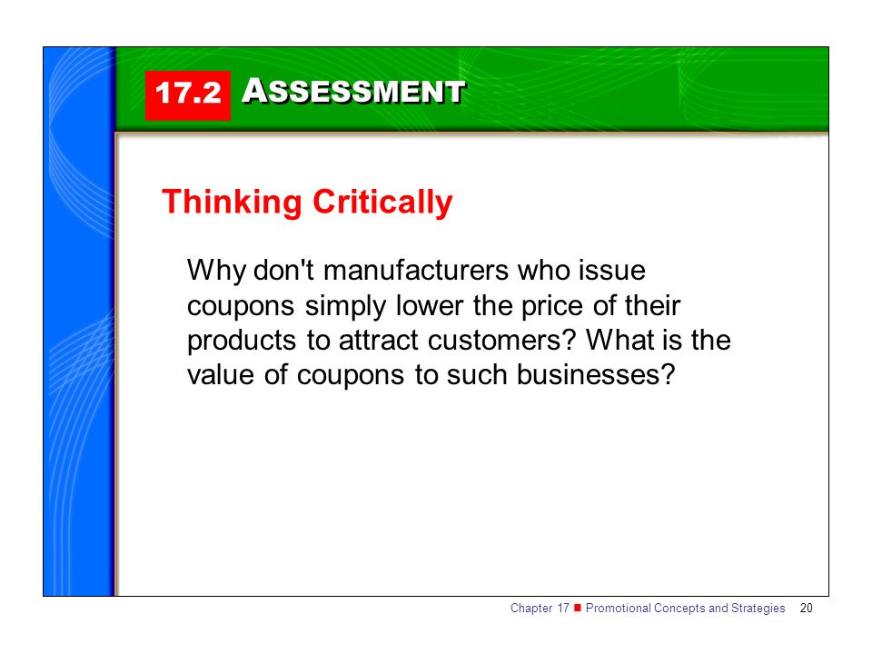 ASSESSMENT Thinking Critically 17.2
