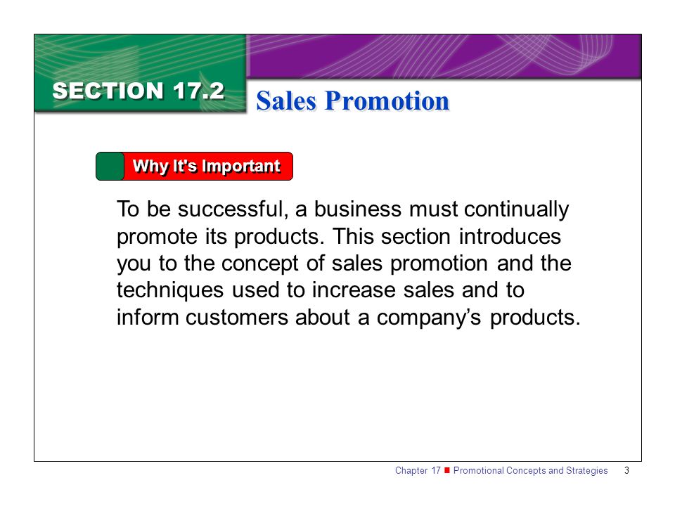 Sales Promotion SECTION 17.2