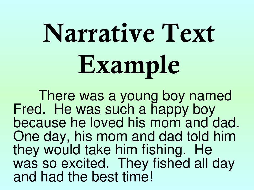 Short Narrative Text Example Short Narrative Text Example