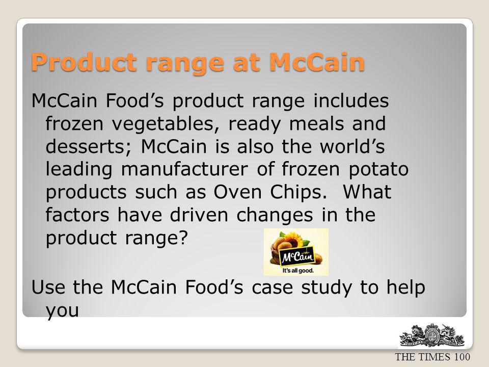 Product range at McCain