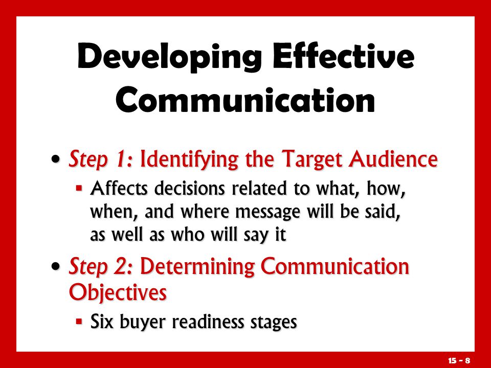 Developing Effective Communication
