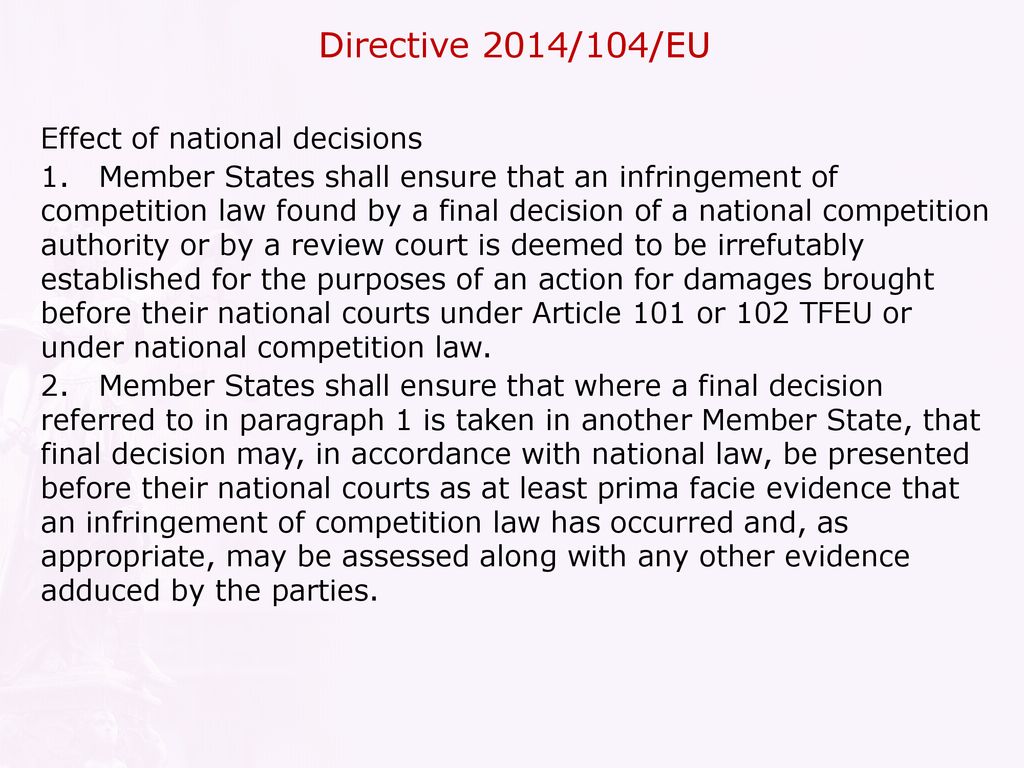 Directive 2014/104/EU