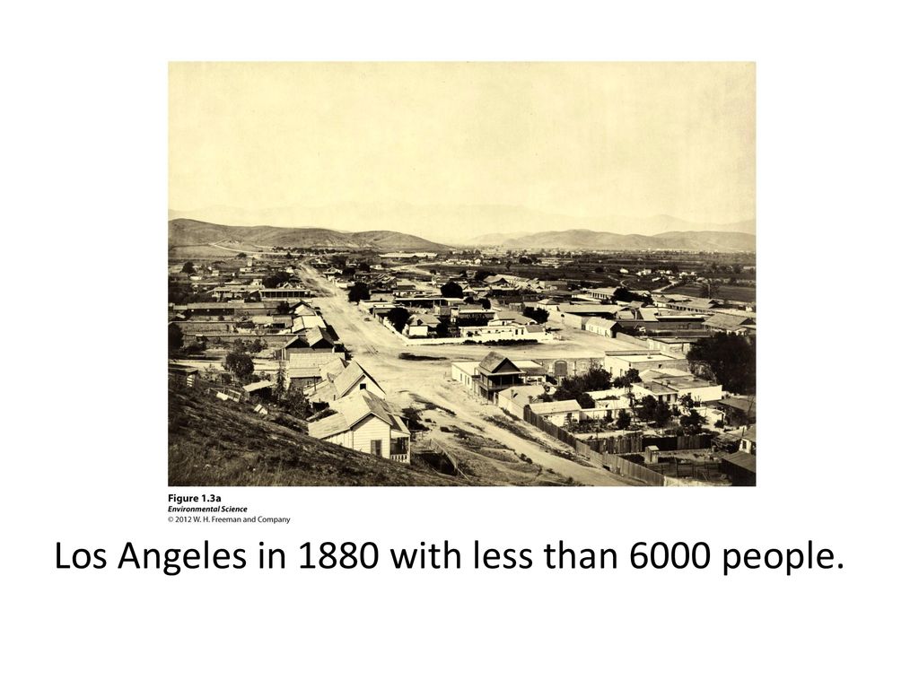 Los Angeles in 1880 with less than 6000 people.