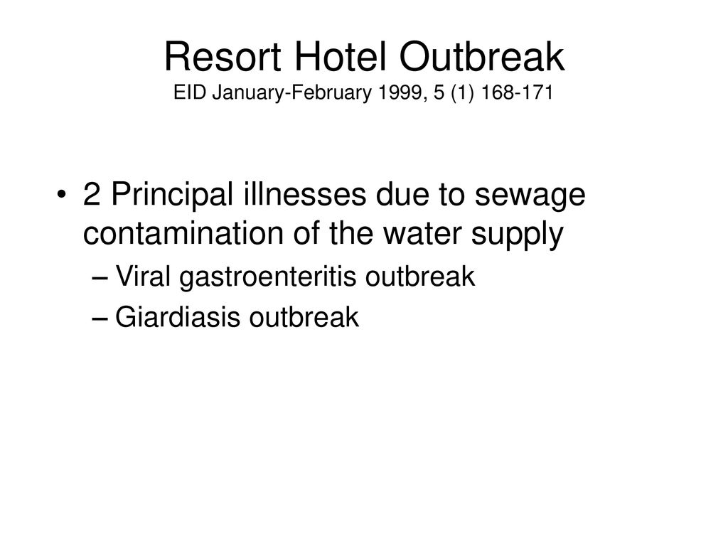 Giardiasis outbreak