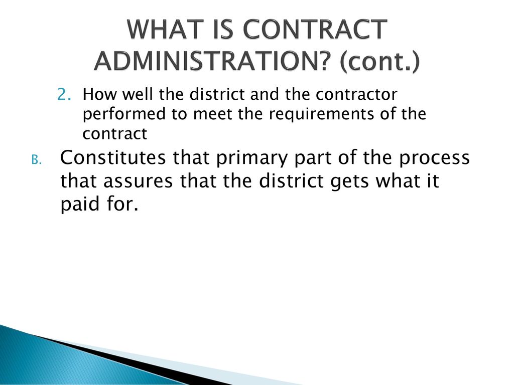 CONTRACT ADMINISTRATION ppt download