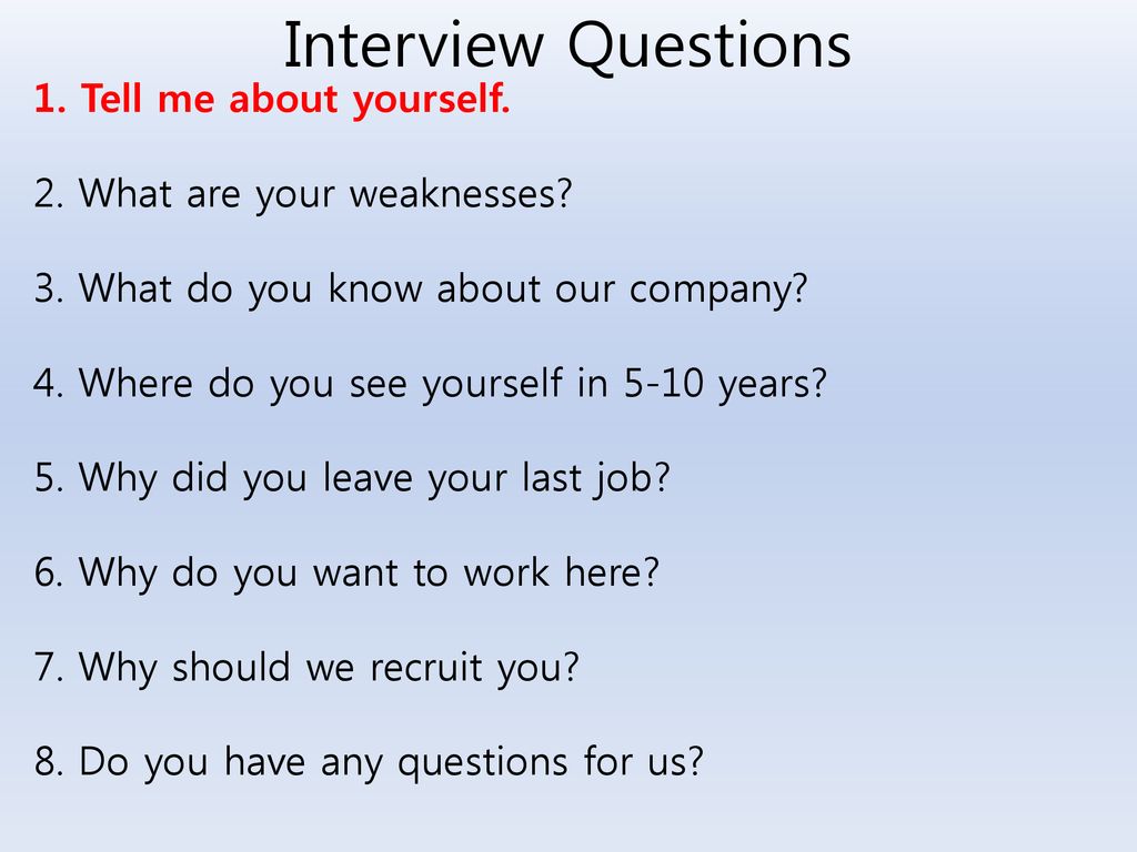 Common Job Interview Questions - ppt download