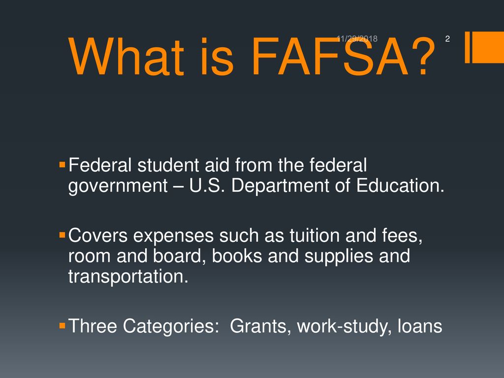 FAFSA Free Application Financial Student Aid - ppt download