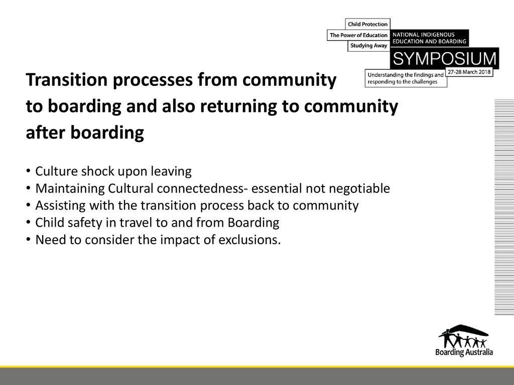 Transition processes from community