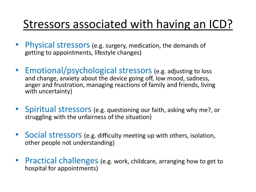 Thinking About Stress And Anxiety In People With Icds - Ppt Download