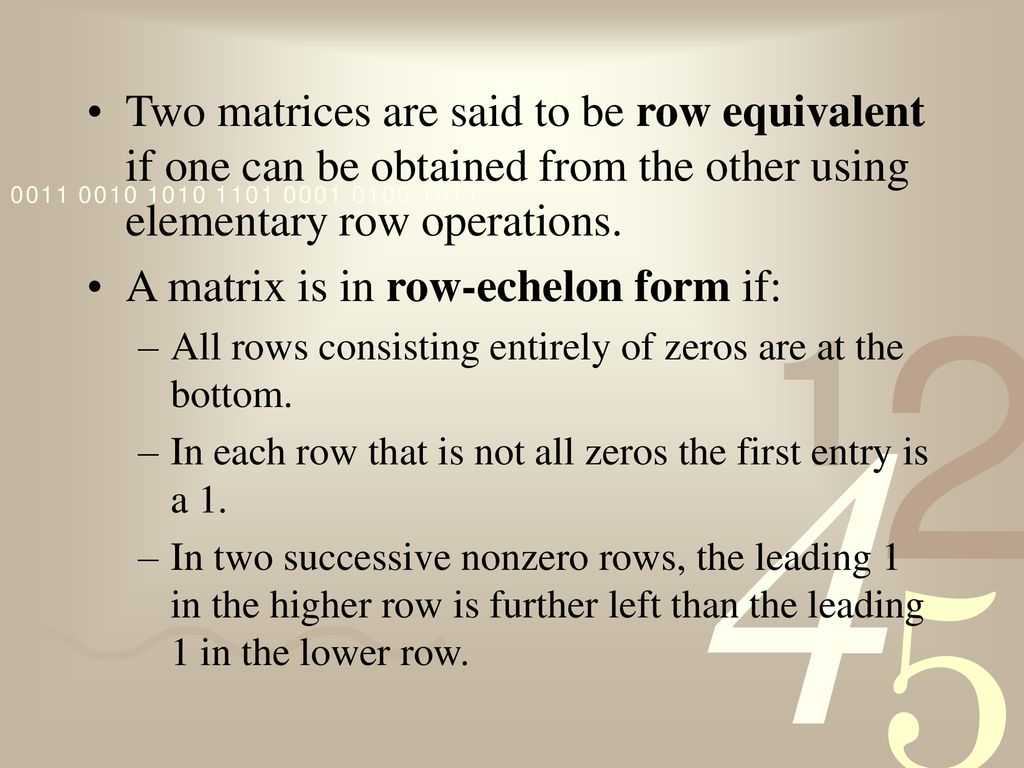 Gaussian Elimination and Gauss-Jordan Elimination - ppt download