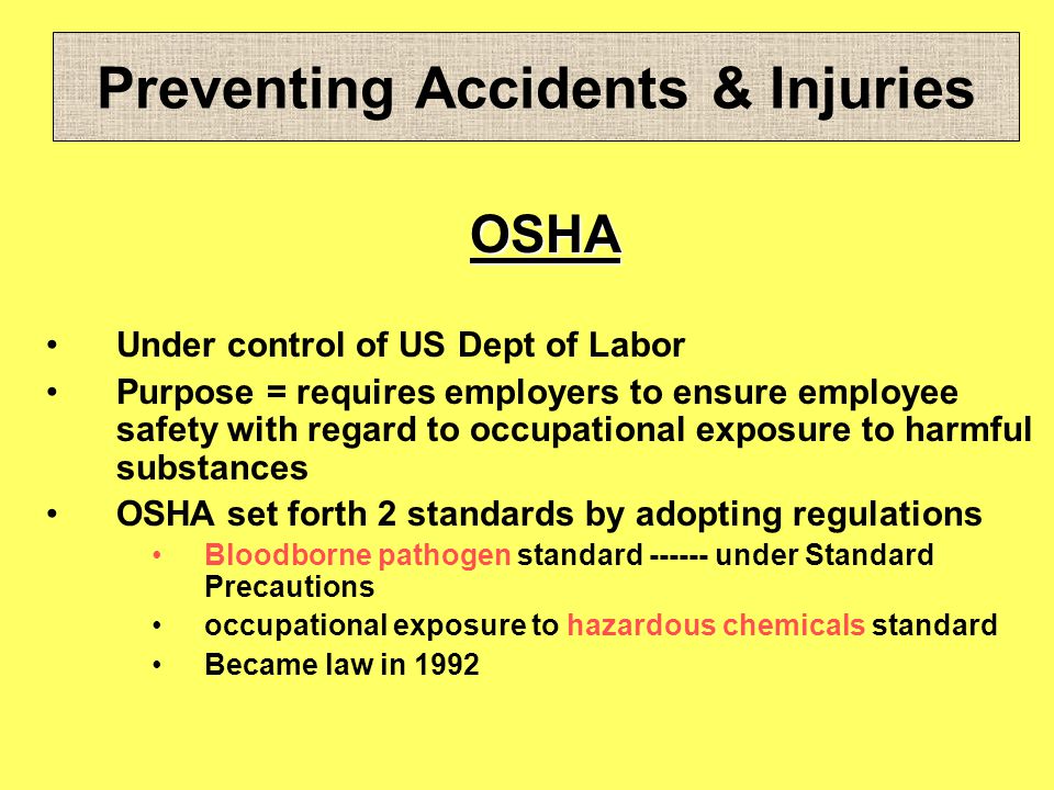 Preventing Accidents & Injuries
