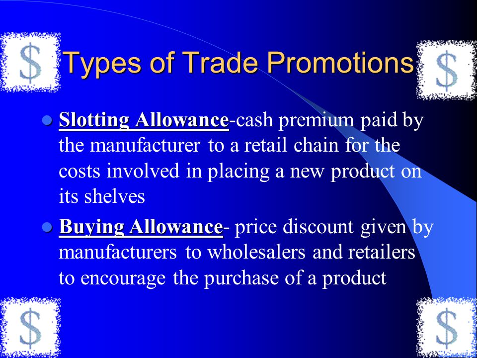 Types of Trade Promotions