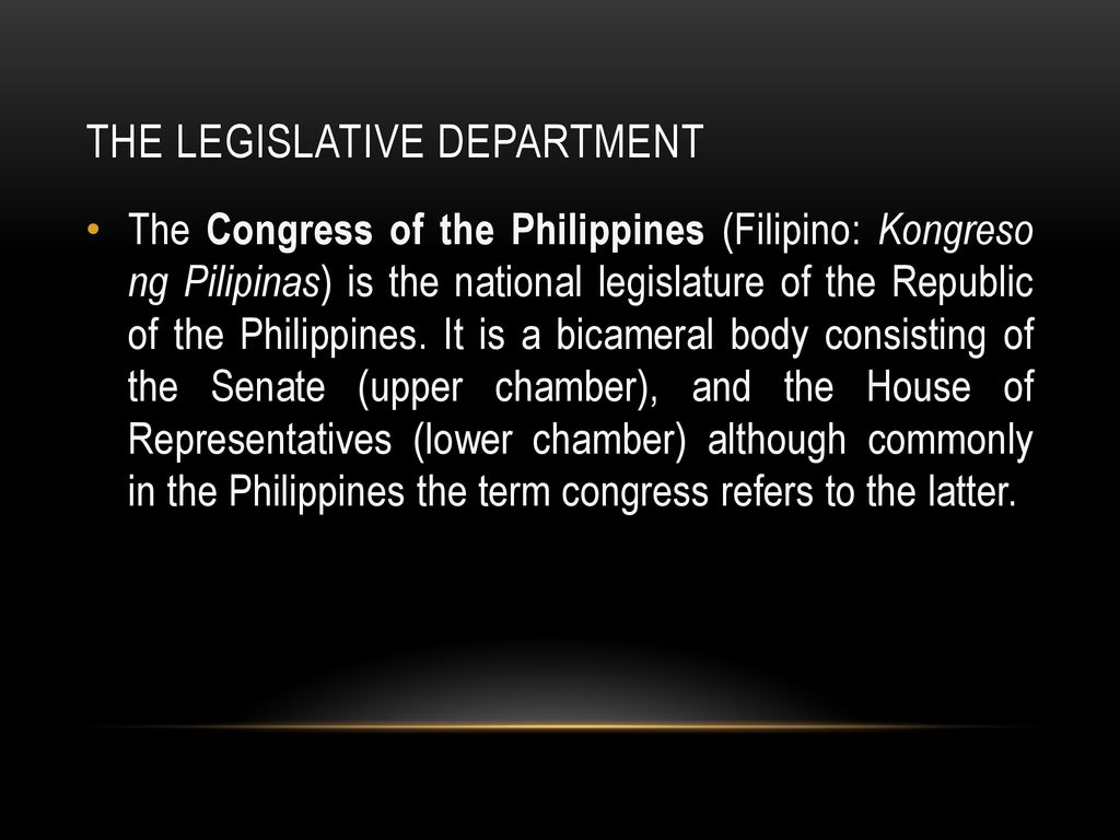 The Legislative Department - Ppt Download