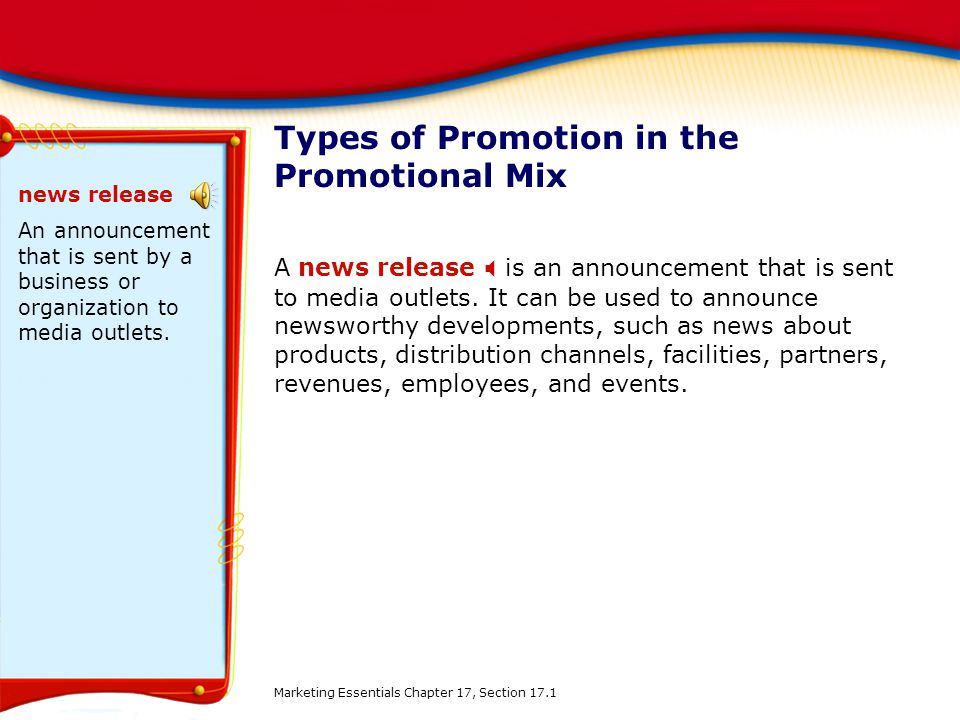Types of Promotion in the Promotional Mix