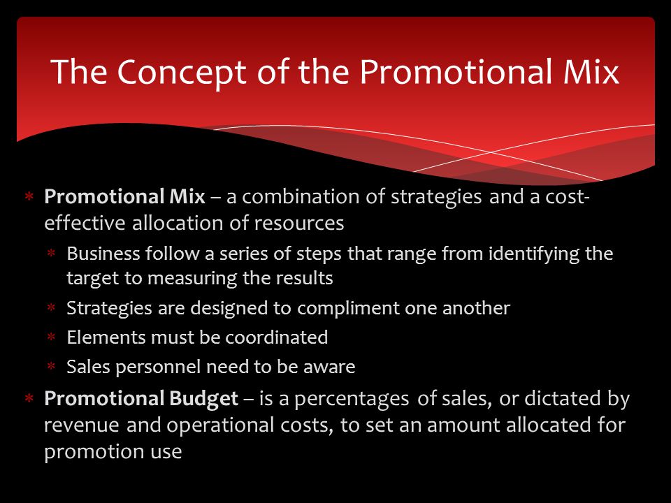 The Concept of the Promotional Mix