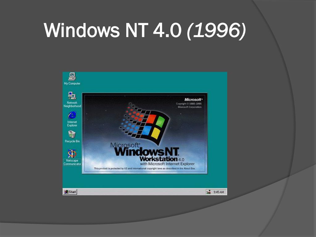 Windows nt презентация