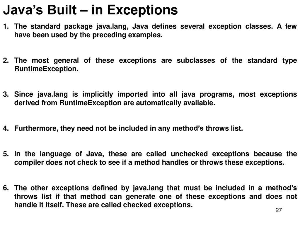 SOLUTION: Error handling built in exceptions - Studypool