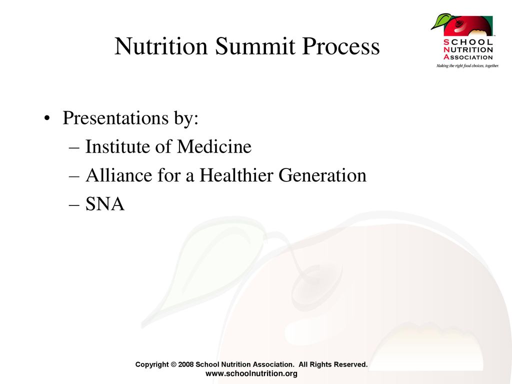 Nutrition Summit Process