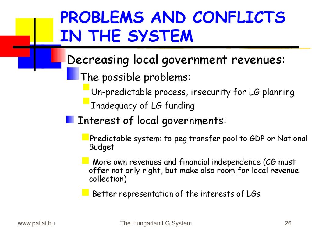 PROBLEMS AND CONFLICTS IN THE SYSTEM