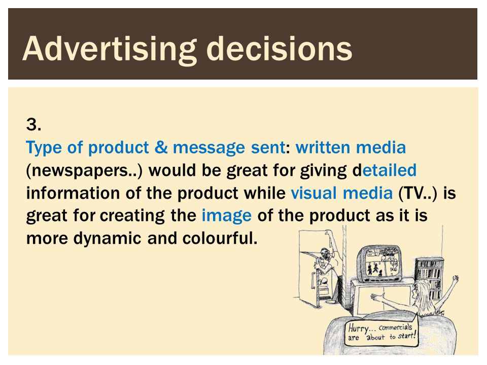 Advertising decisions