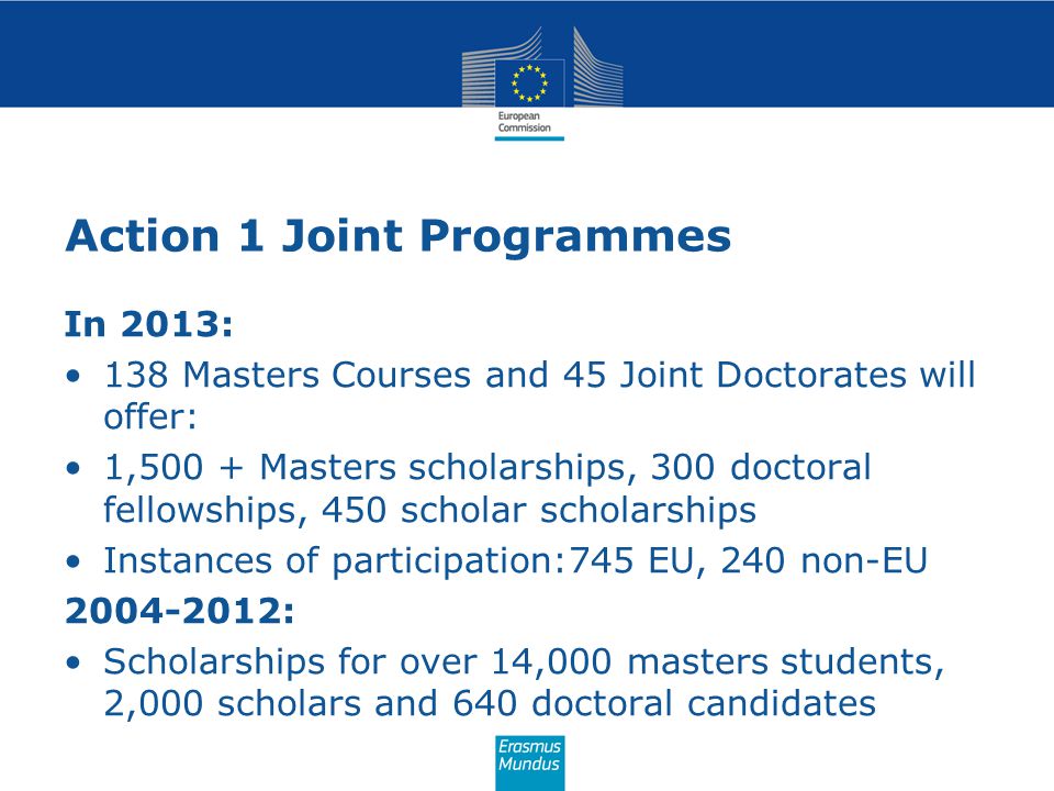 Action 1 Joint Programmes
