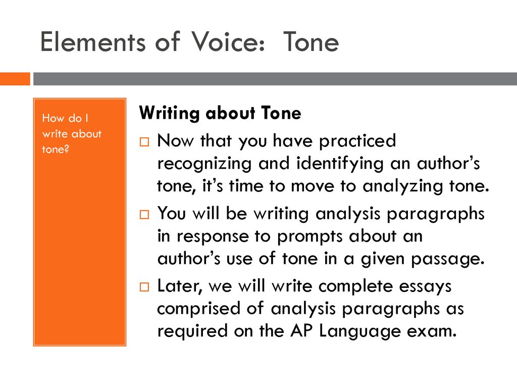 how to write a tone essay