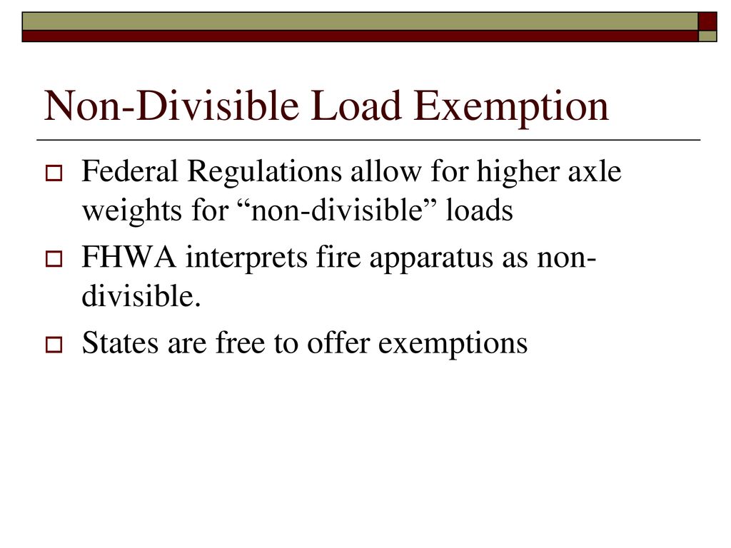 Fire apparatus vehicle size and weight regulation initiative ppt download