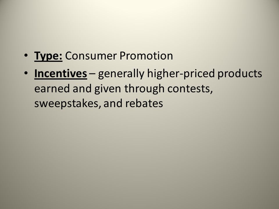 Type: Consumer Promotion