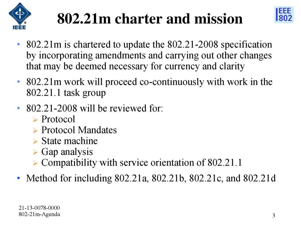802.21m charter and mission