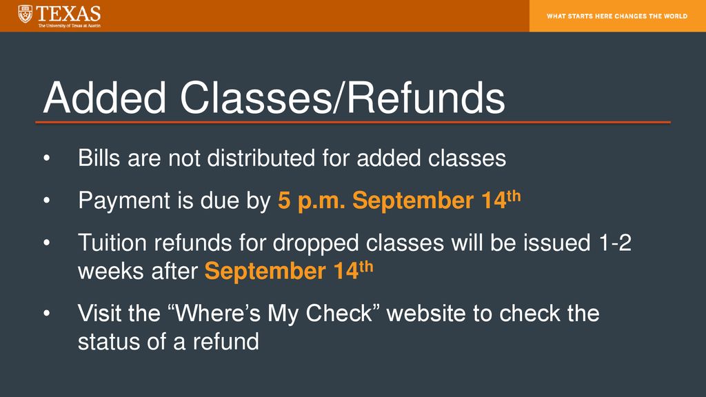 Added Classes/Refunds